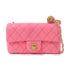 CHANEL Quilted CC GHW Mini Classic 20 Chain Shoulder Bag Lambskin Leather Pink