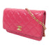 CHANEL Quilted CC GHW WOC Chain Shoulder Bag AP1450 Lambskin Leather Pink