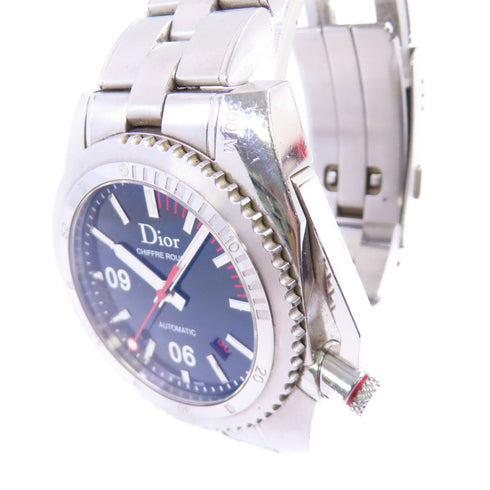 Christian Dior Automatic Chiffre Rouge Watch Stainless Steel RY3440 Black