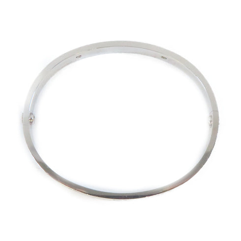 CARTIER 4 Diamonds Love Bangle 18K White Gold Cartier #17 #16.25cm