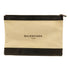 BALENCIAGA SHW Clutch Canvas Black/Beige