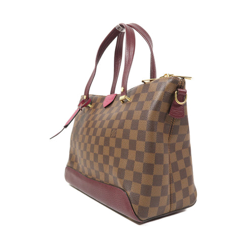 LOUIS VUITTON LV GHW Hyde Park 2 Way Bag N41015 Damier Ebene Brown/Red/Purple