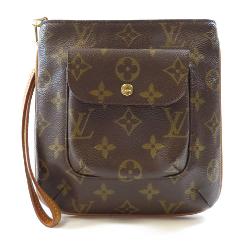 LOUIS VUITTON LV GHW Particion Clutch Bag Pouch M51901 Monogram Brown