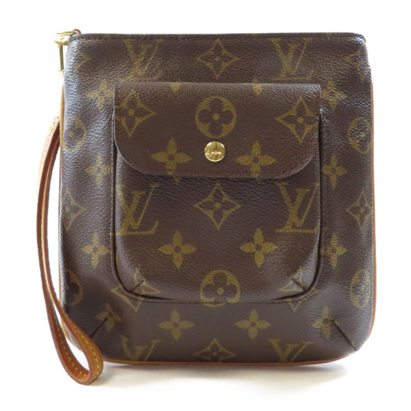 LOUIS VUITTON LV GHW Particion Clutch Bag Pouch M51901 Monogram Brown
