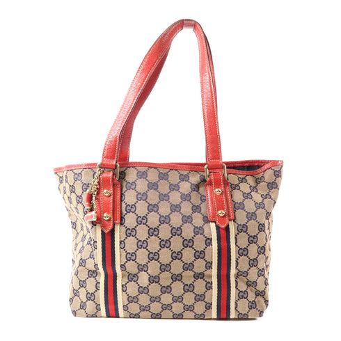 GUCCI GHW Shoulder Tote Bag 137396 GG canvas
