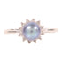 Jewelry Pearl Ring 2.3g 18K White Gold US#7.25