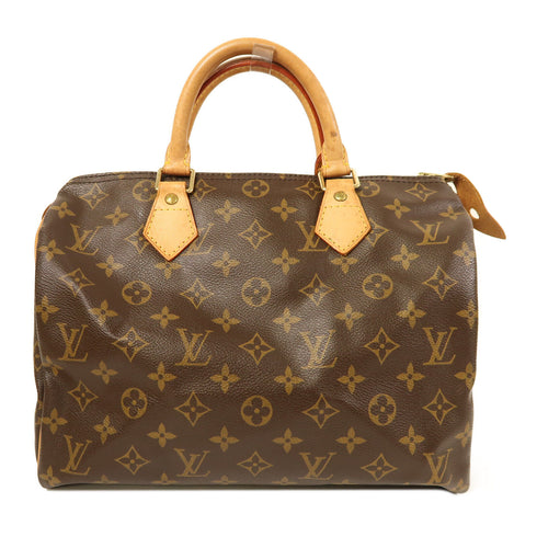 LOUIS VUITTON LV GHW Speedy 30 Handbag Boston Bag M41526 Monogram Brown v5