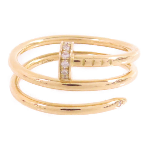 CARTIER Juste Un Clou Diamond Ring Cartier#59 US#8.5 Ring CUH920 18K Yellow Gold