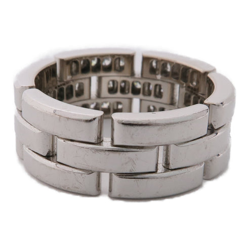 CARTIER Maillon Panthere Ring 18K White Gold Diamond US#7.25