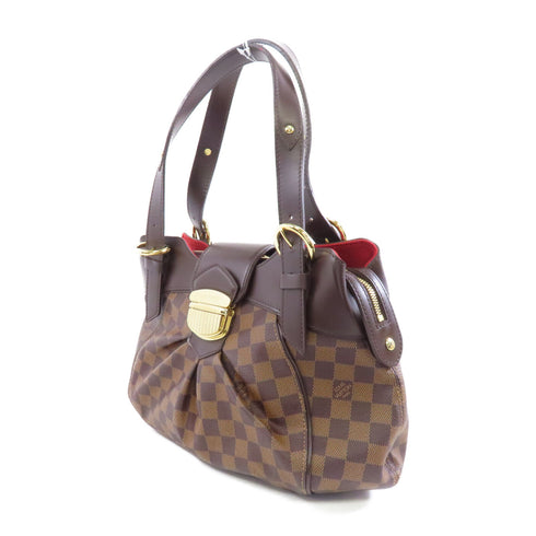 LOUIS VUITTON LV GHW Sistina PM Shoulder Bag N41542 Damier Ebene Brown