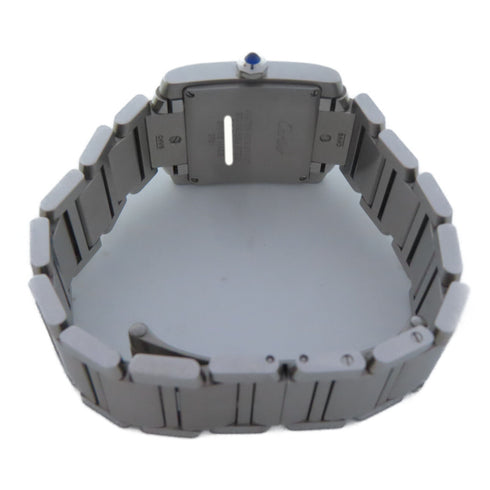 CARTIER Tank Francaise Quartz Watch WSTA0005 Stainless Steel White