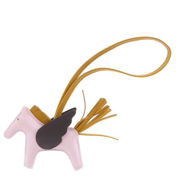 HERMES Rodeo Pegase PM Charm Veau Swift Leather Pink Brown