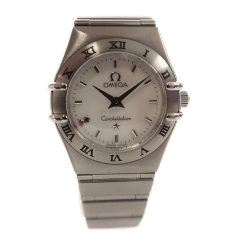 OMEGA Constellation Quartz Watch Stainless Steel White