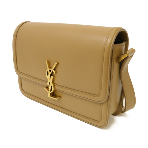 SAINT LAURENT YSL GHW Solferino Shoulder Bag 634305 Calfskin Leather Brown