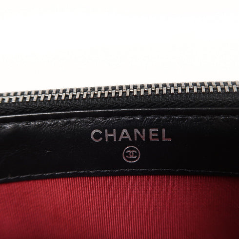 CHANEL Quilted CC GHW Gabrielle WOC Shoulder Bag A94505 Calfskin Leather Black