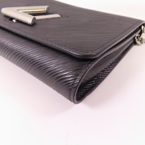 LOUIS VUITTON SHW Portefuille Twist Chain Wallet Shoulder Bag M62038 Epi Black v1