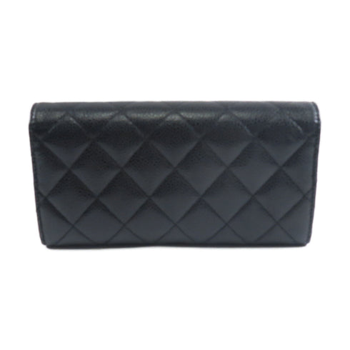 CHANEL CC Wallet Calfskin Leather Black