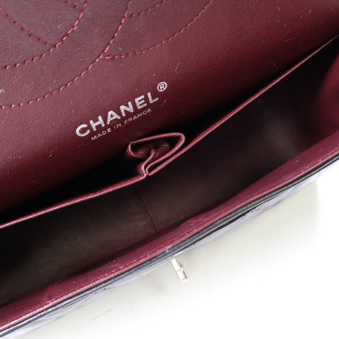 CHANEL Quilted CC SHW Classic Jumbo Chain Shoulder Bag Lambskin Leather Black v2