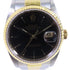 ROLEX Datejust Automatic Watch 16233 18K Yellow Gold Stainless Steel Black