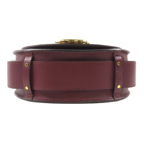 Chloe GHW Tess Bag 2 Way Shoulder Bag Calfskin Leather Brown