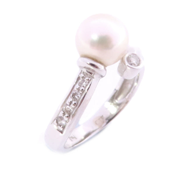 JEWELRY Pearl Ring US#4.75 18K White Gold v1