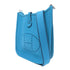 HERMES PHW Evelyne TPM Shoulder Bag Taurillon Clemence Leather Turquoise/Blue