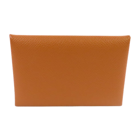 HERMES PHW Calvi Card Case Card Holder Epsom Leather