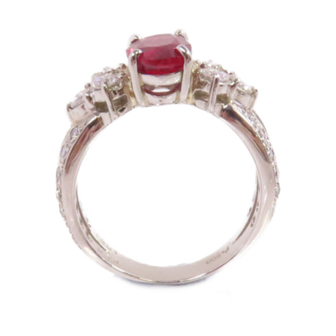 FINE JEWELRY 1.961ct Ruby 0.7ct Diamond Ring PT900 Platinum US#6.25