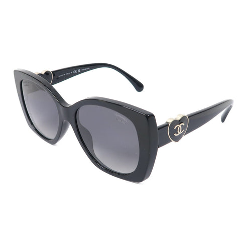CHANEL CC Sunglasses PVC Black v3