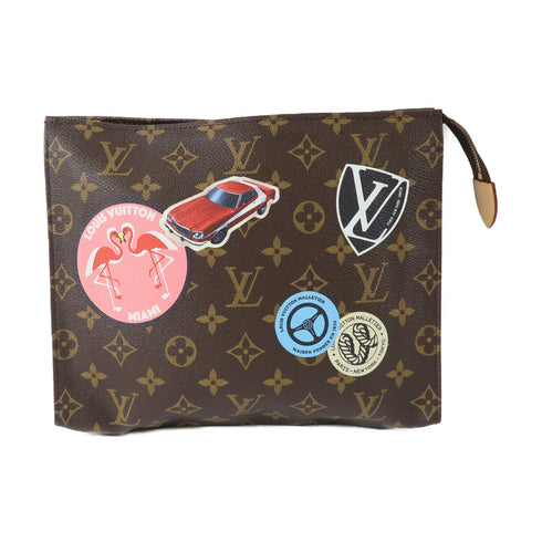LOUIS VUITTON LV GHW Poche Toilette 26 Clutch M414138 Monogram Brown