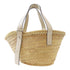 LOEWE SHW Basket In Palm Tote Bag Handbag Raffia/Leather Beige/White