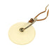 HERMES Pendentif EN Cristal Necklace Barenia Leather Fauve