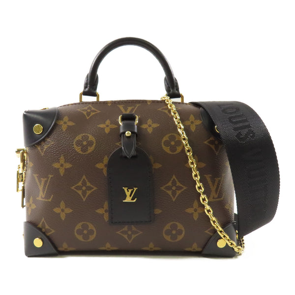 LOUIS VUITTON LV GHW Petite Malle Souple 2Way Shoulder Bag M45571 Monogram Brown