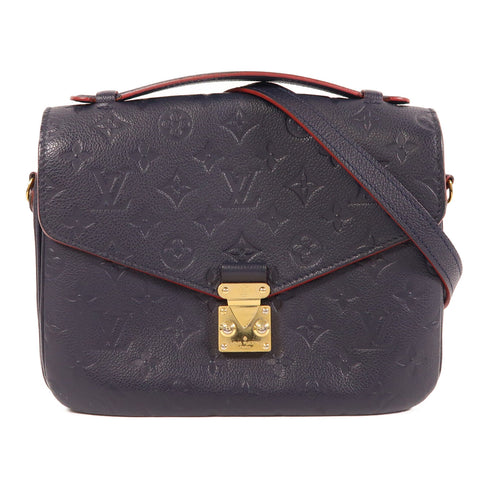 LOUIS VUITTON LV GHW Pochette Metis 2 Way Bag M44071 Monogram Empreinte Navy v3
