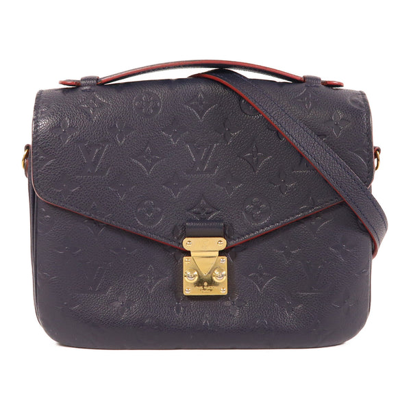 LOUIS VUITTON LV GHW Pochette Metis 2 Way Bag M44071 Monogram Empreinte Navy v3