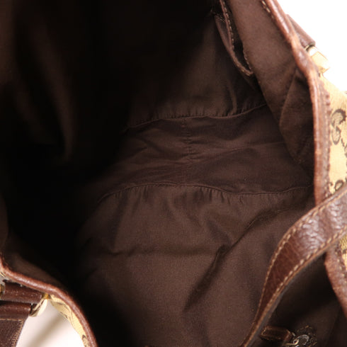 GUCCI GG GHW Shoulder Bag 130736 Canvas Brown
