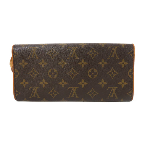 LOUIS VUITTON LV GHW Pochette Twin Shoulder Bag M51852 Monogram Brown
