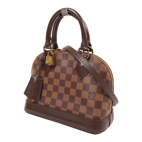 LOUIS VUITTON LV GHW Alma BB 2 Way Bag N41221 Damier Ebene Brown