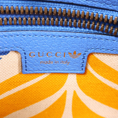GUCCI GG Gucci X Adidas Waist Bag 722141 Leather Blue/White