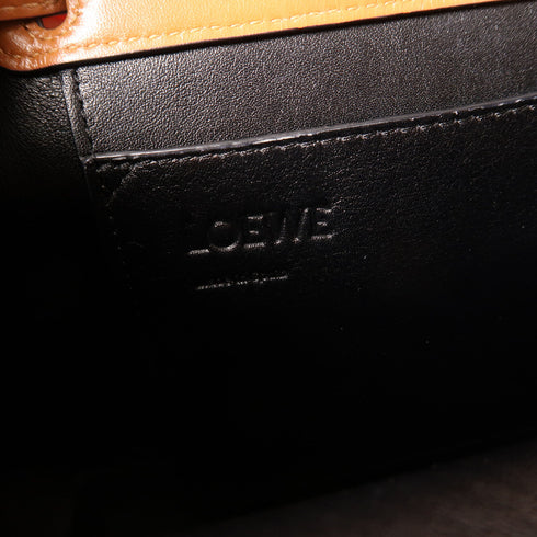 LOEWE GHW Mini Lazo 2way Shoulder Hand Bag Calfskin Leather Brown