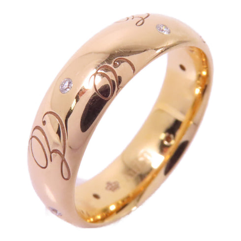 Fine Jewelry 0.07ct Diamond Ring US#7.75 18K Pink Gold