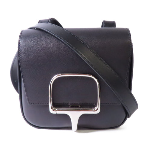 HERMES PHW Mini Della Cavalleria Bag Shoulder Bag Evercolor Leather Black