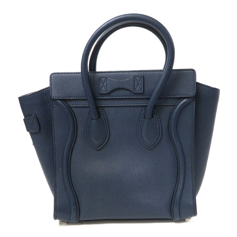 CELINE SHW Luggage Handbag Calfskin Leather Blue v1