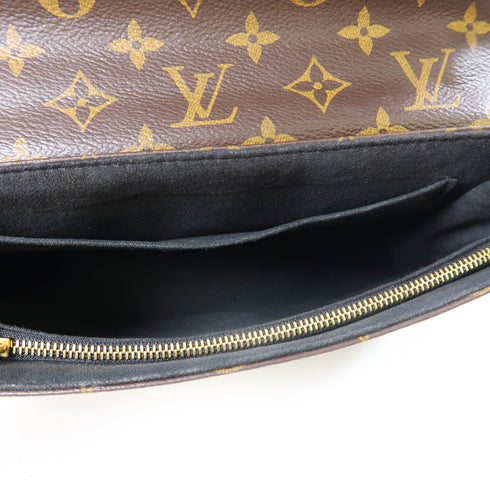 LOUIS VUITTON LV GHW Saint Placide Shoulder Bag M43714 Monogram Black/Brown