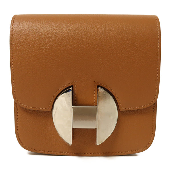 HERMES PHW 2002 Wallet Belt Bag Evercolor Leather Gold
