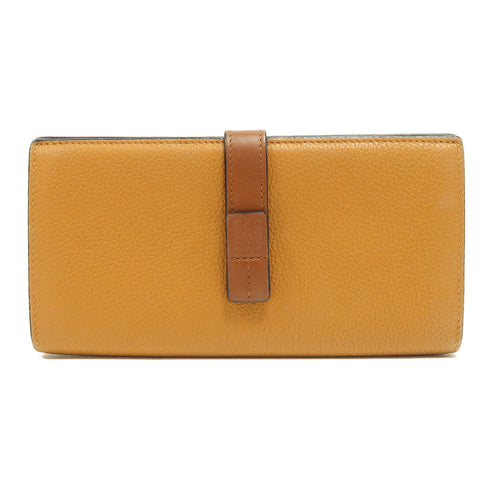 LOEWE SHW Long Wallet Calfskin Leather Brown