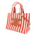 CELINE GHW 2 Way Shoulder Bag Canvas Red/White/Brown