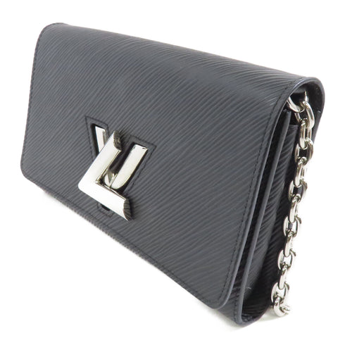 LOUIS VUITTON SHW Portefuille Twist Chain Wallet Shoulder Bag M62038 Epi Black