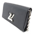 LOUIS VUITTON SHW Portefuille Twist Chain Wallet Shoulder Bag M62038 Epi Black