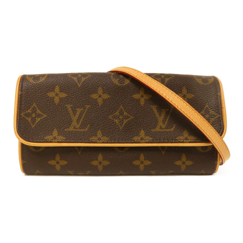 LOUIS VUITTON LV GHW Pochette Twin Shoulder Bag M51854 Monogram Brown